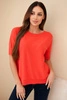Women's short-sleeve viscose sweater raspberry