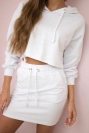 Bluse und Rock Set weiß