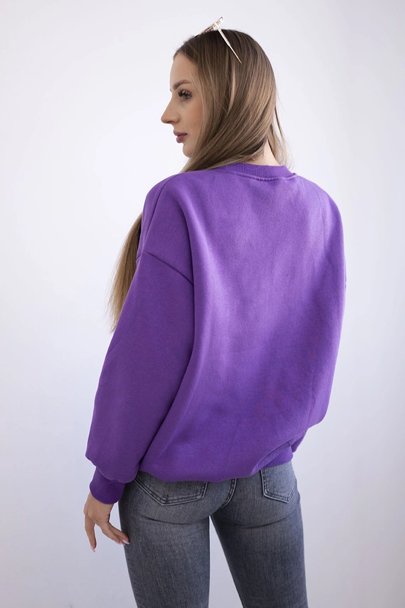 Dámská oversize mikina s nápisem Vanderbilt fialová