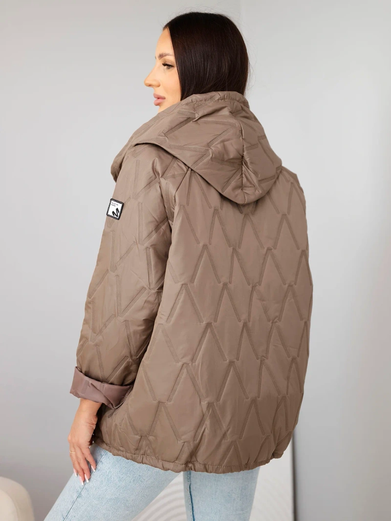 Women's quilted jacket with a hood fango