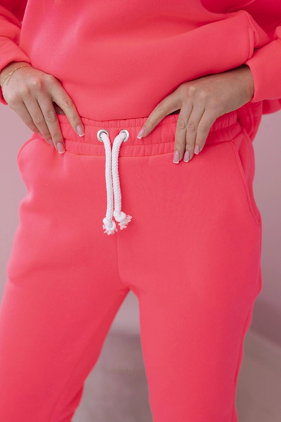 Insulated set with hoodie pink neon