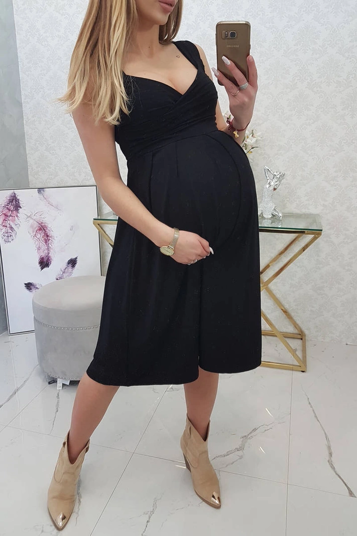 Dress with wide straps black