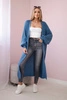 Pullover lange Strickjacke Denim