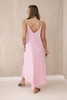 Muslin dress with straps light pink
