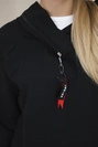 Tunika na zip s kapucí Oversize černá