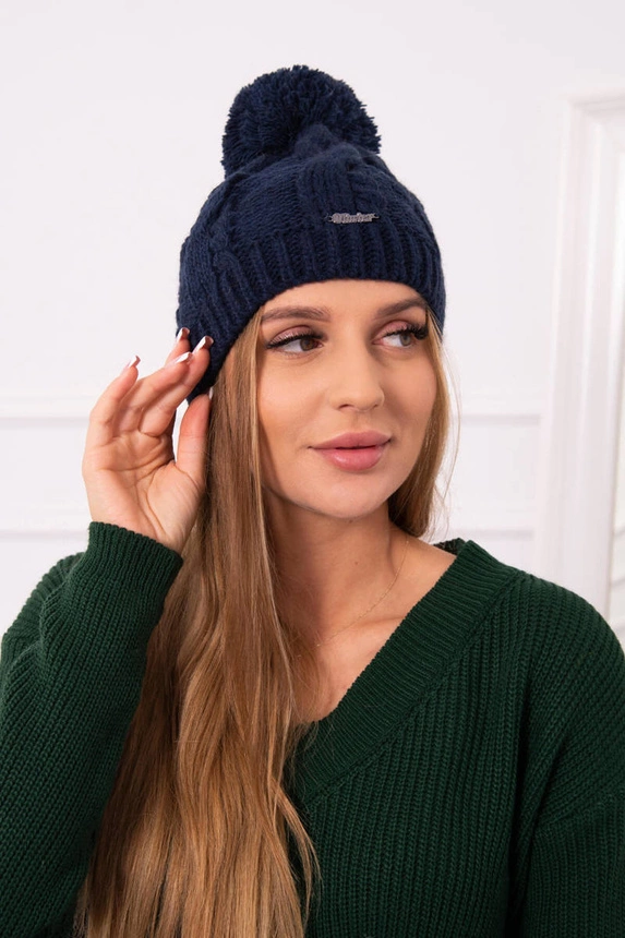 Čapica s fleece Stefania K278 námornícka modrá