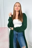 Sweater long cardigan dark green