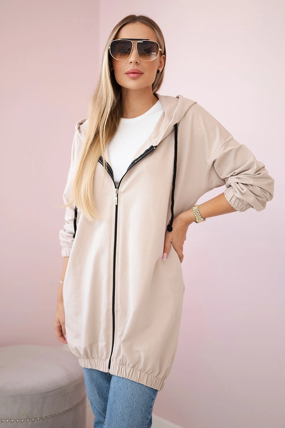 Mikina s potlačou "The world is yours" svetlo béžová