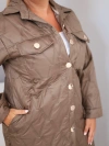 Damenjacke Plus Size gesteppte mit Kragen und Taschen fango