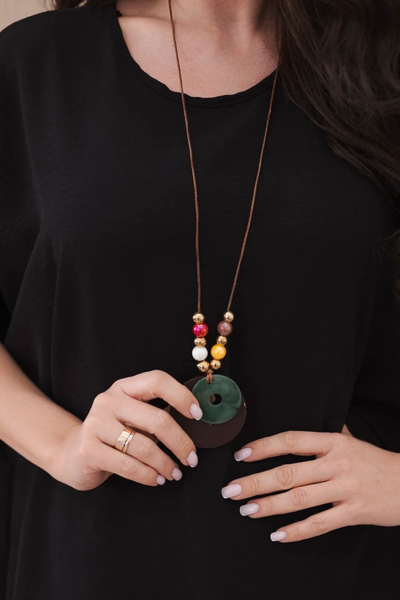 Oversized blouse with pendant black