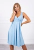 Dress with wide straps blue