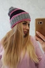 Dámská čepice Kinga K297 tmavě šedá+černá