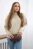 Sweater with turtleneck beige