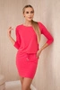 Viscose dress tied at the waist fuchsia