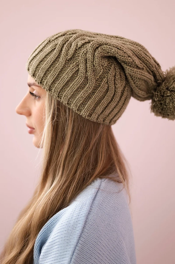 Fleecová čepice Paulina K227 khaki