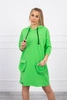 Sukienka z kapturem jasny zielony