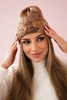 Cap with mohair Panterka K233 camel