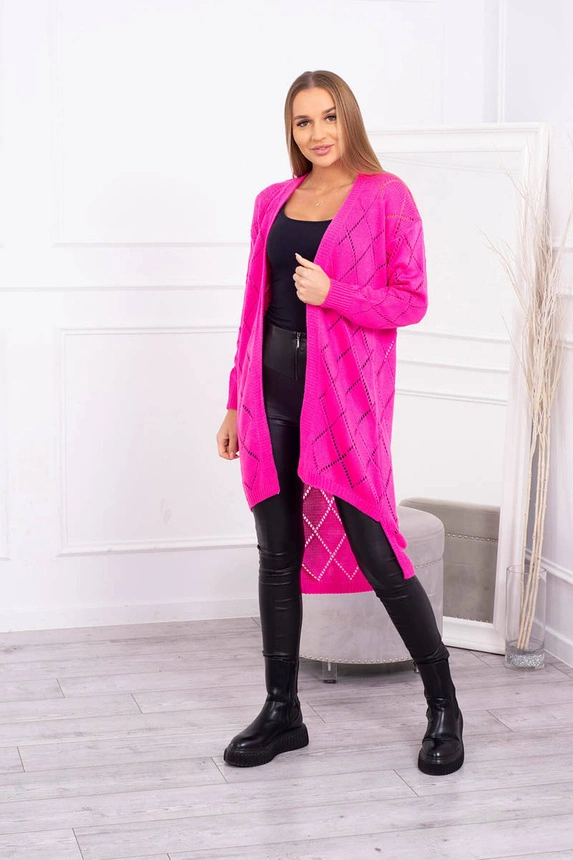 Pullover mit geometrischem Muster rosa