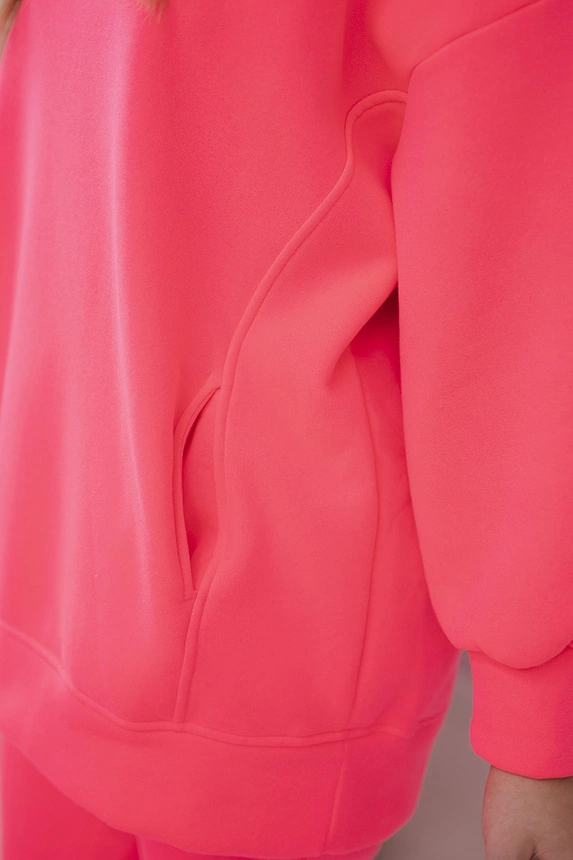 Insulated set with hoodie pink neon