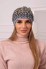 Cap with a pompom Maria K335 dark gray