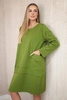 Plus size dress with pockets olive