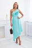 Pleated dress with flower mint