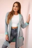 Zweifarbiger Kapuzenumhang mint+grau