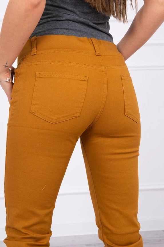 Senffarbene Denim-Hose