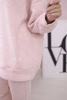 Insulated set with hoodie powder pink melange