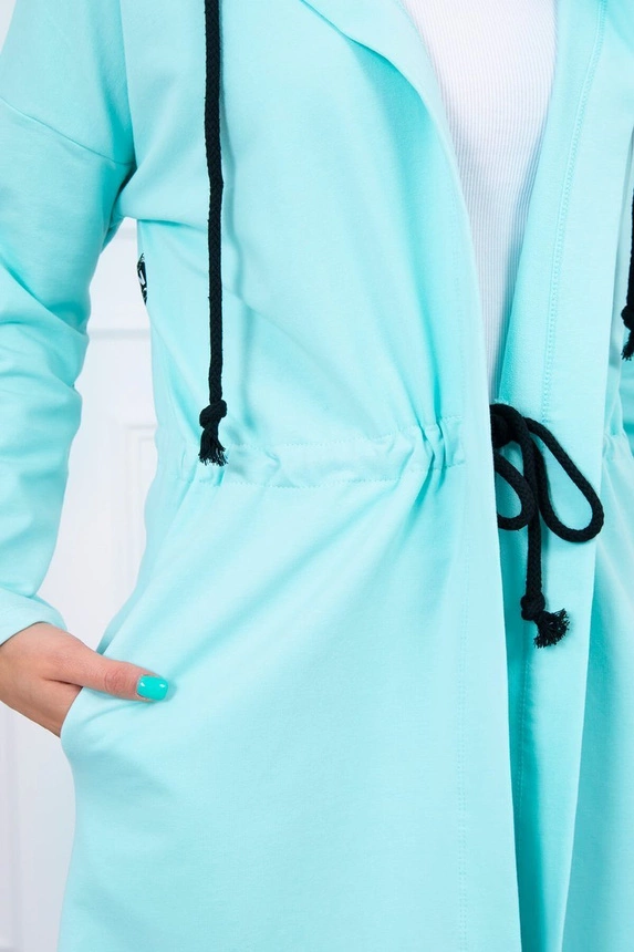 Längerer Rückenumhang in mint