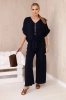 Set of blouses with pants navy blue
