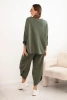 Komplet bawełniany bluza + spodnie khaki