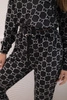 Women's velour set with print black