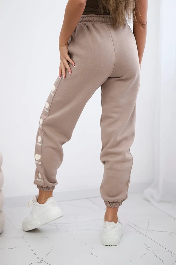 Amour cotton trousers dark beige