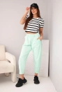 Summer Punto pants with pockets mint