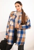 Women's checkered shirt cornflower blue