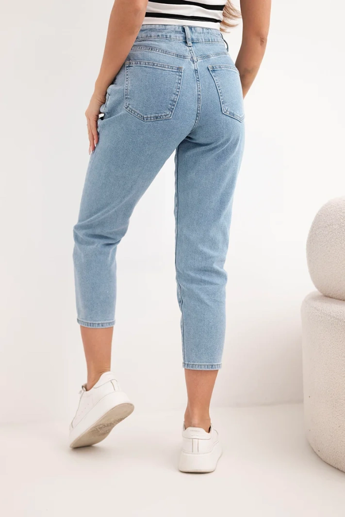Damenjeanshose Paperbag mit doppeltem Verschluss M.sara jeansowe