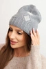 Women's winter wool hat with zirconia K453 graphite