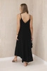 Muslin dress with straps black