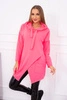 Tunic with envelope front Oversize pink neon