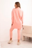 3-piece set of sweatshirt, top and leggings apricot