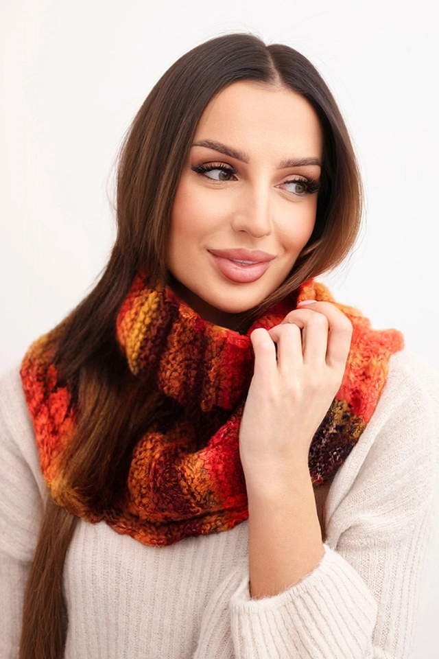 Damen Wollschal weicher Wickelkragen Winter KN21 rot