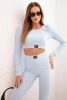 Set mit Blusentop gestreift blau