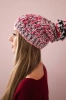 Cap with a pompom Maria K335 fuchsia