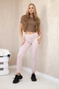 Cotton trousers with back pockets dark powder pink