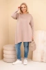 Dámska sukňa Plus Size z viskózy s voľným strihom a dlhým rukávom fango