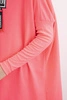 Oversize sweatshirt with asymmetrical sides pink neon
