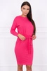 Kleid mit gebundener Taille, fuchsia