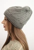Women's winter hat with wool dark gray
