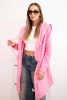 Cape with a loose hood pink